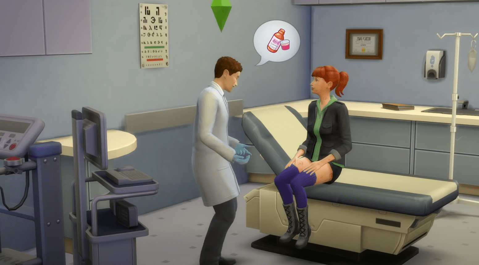 how to visit the doctor in sims 4