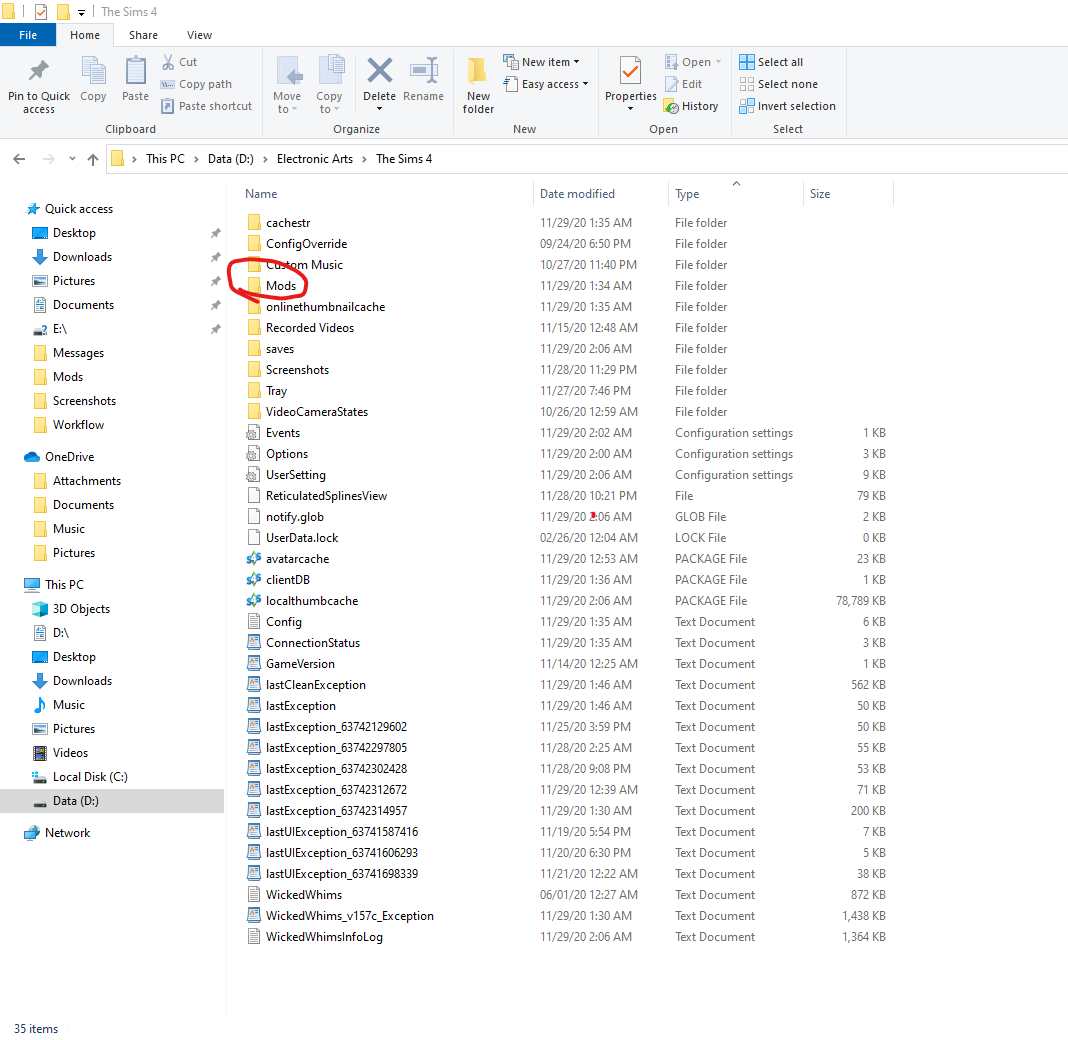 where is the sims 4 mods folder