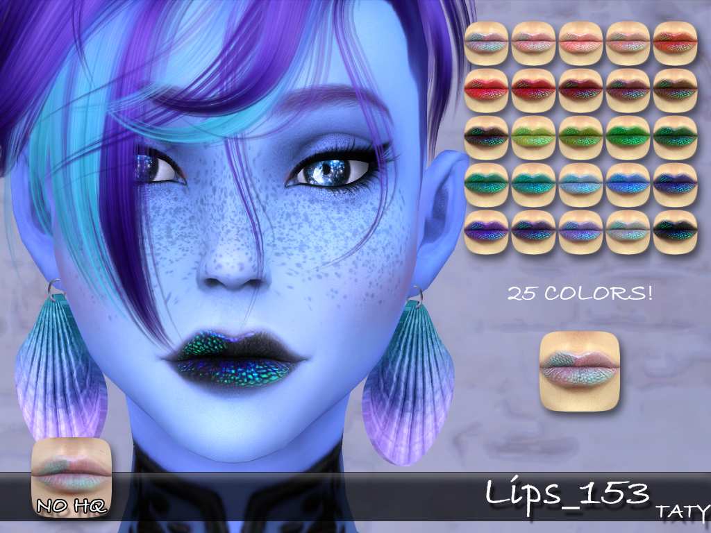 Best Sims 4 Alien CC lip colors