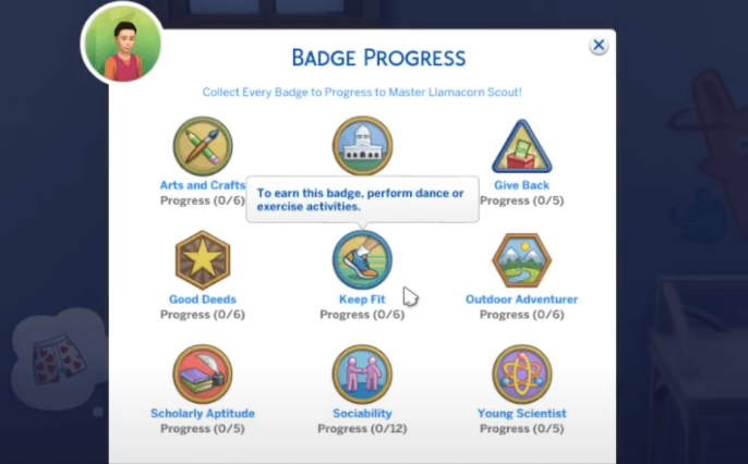 badges progress