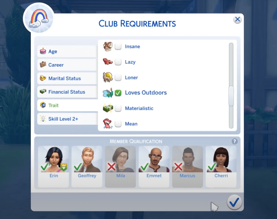 sims 3 generation after school club rewards