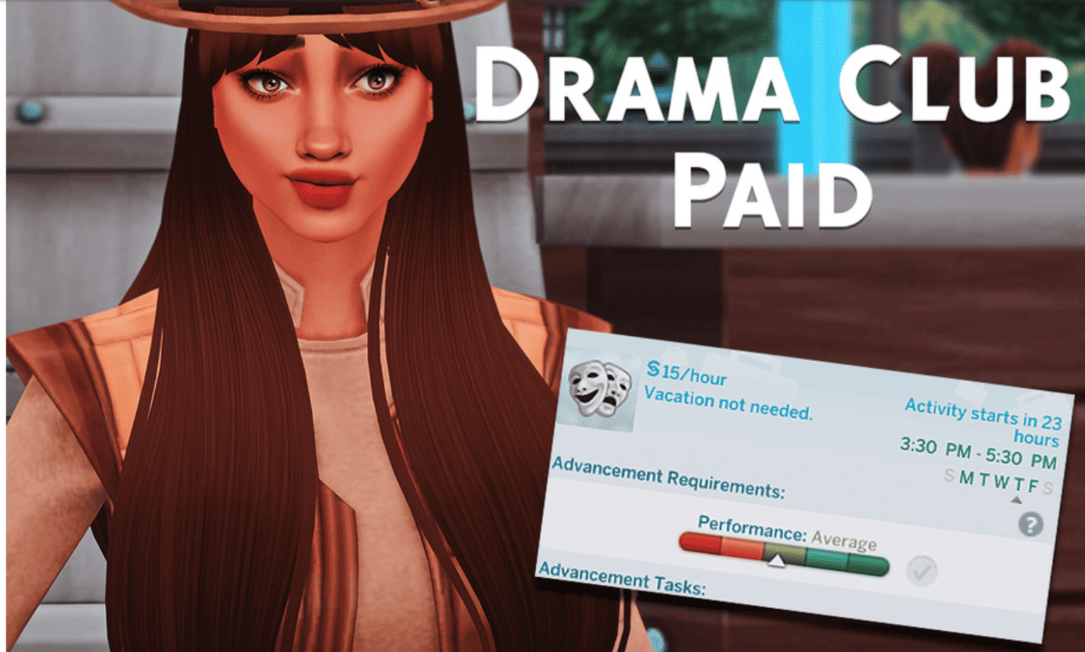 Sims 4 Paid Drama Club Mod