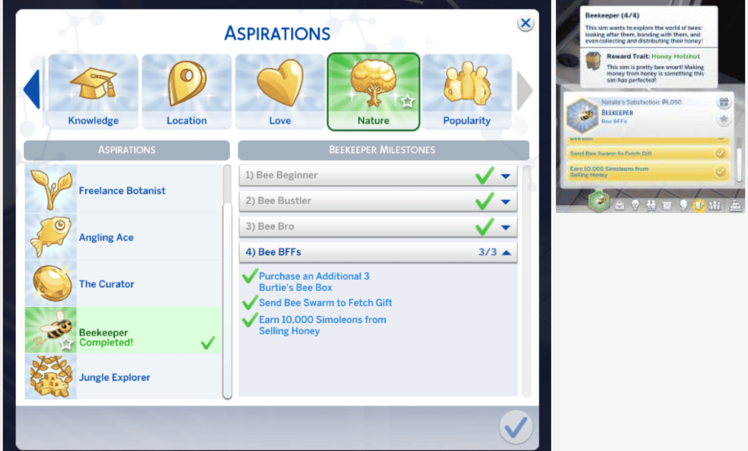 Sims 4 Beekeeping Aspiration